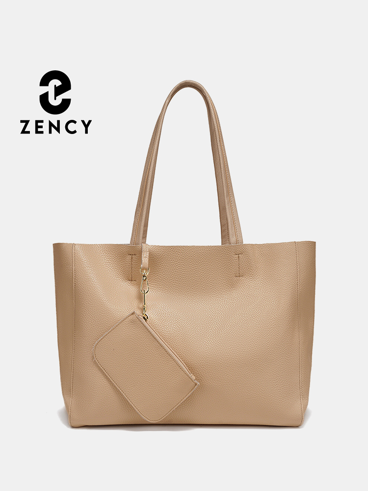 Leather Work Handbags - Большая сумка-тоут Zency из натуральной кожи,