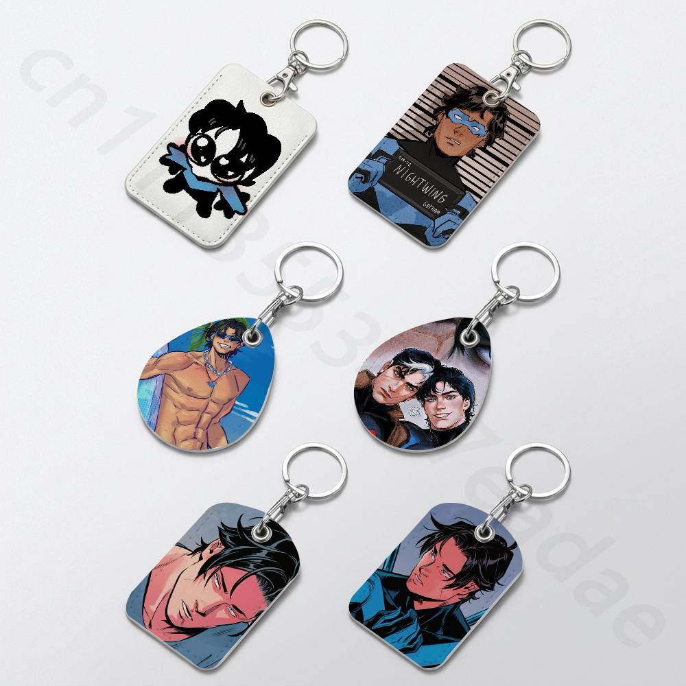 For Leather Work - Симпатичный брелок-держатель D-Dick Grayson для банковских,