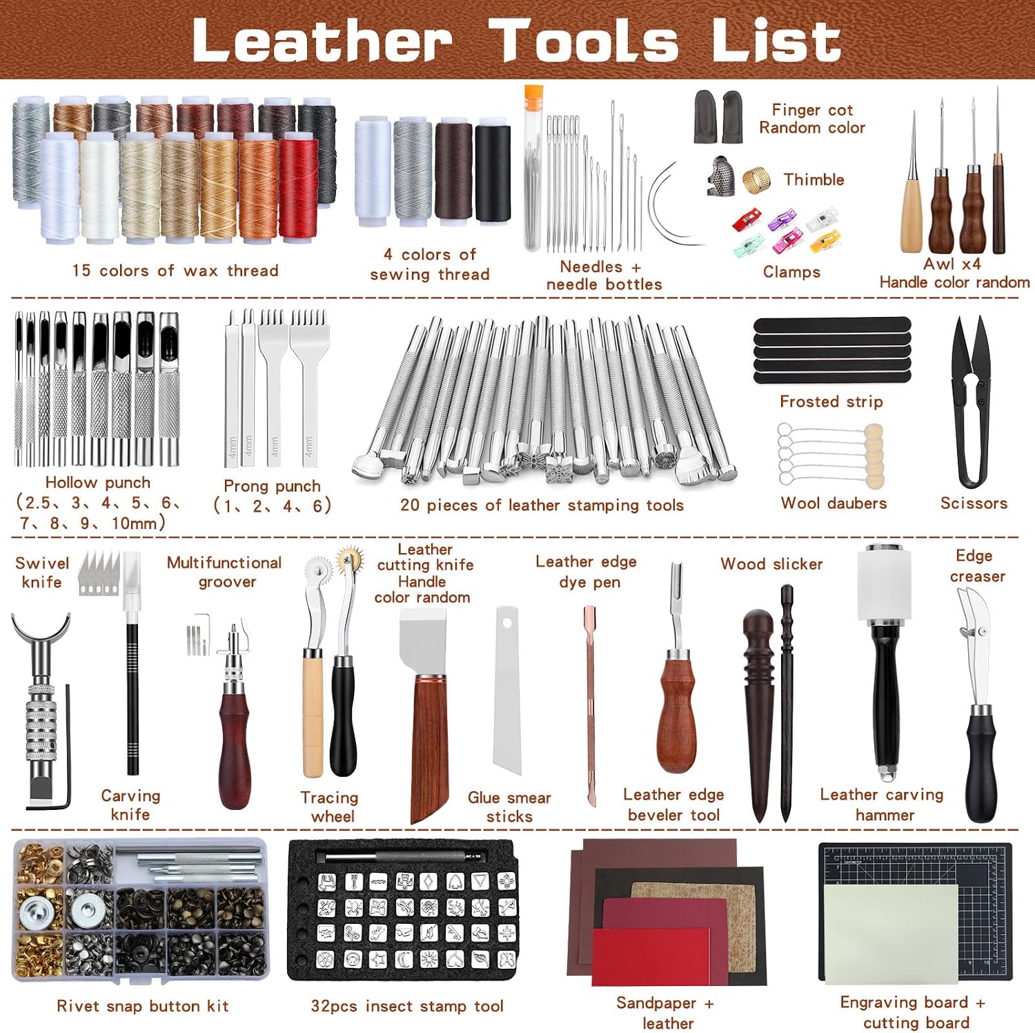 Набор инструментов для работы  – обзор и цена For Leather Work