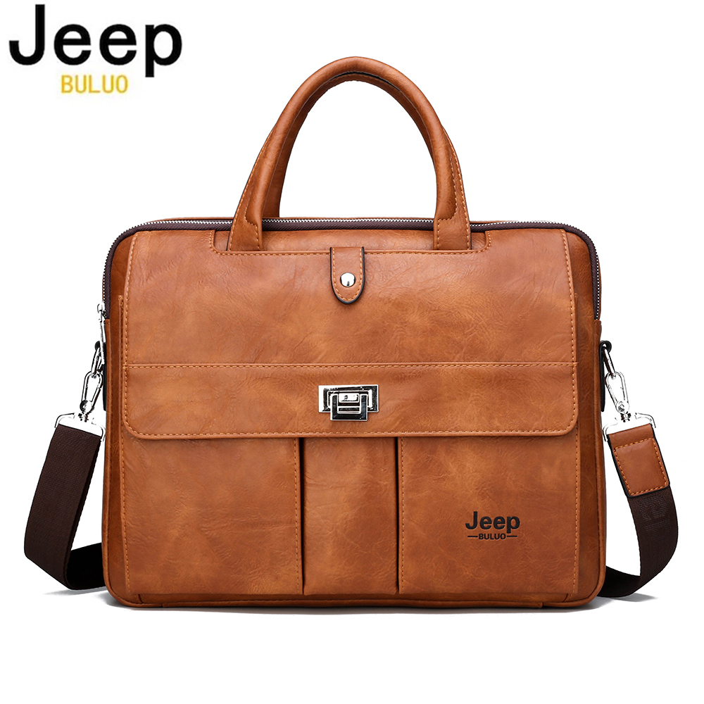 Мужской кожаный портфель Jeep  – обзор и цена Leather Work Handbags